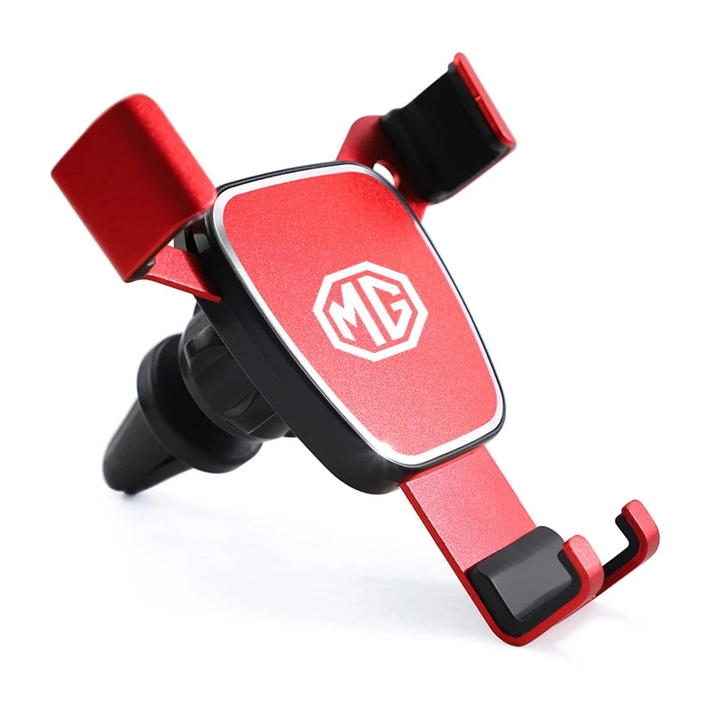 Support Téléphone Voiture Logoté MG - Rouge / Argent / Noir
