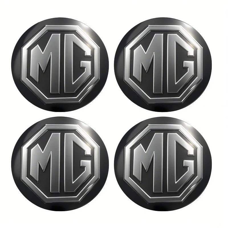 4 Enjoliveurs Roue 56mm pour MG - Argent ou Noir