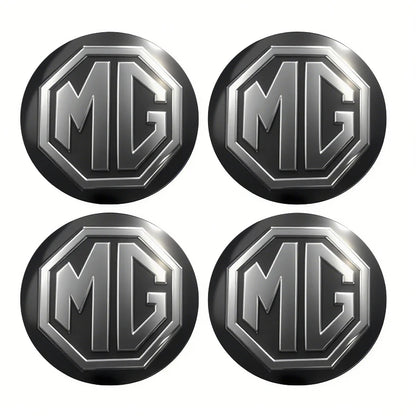 4 Enjoliveurs Roue 56mm pour MG - Argent ou Noir