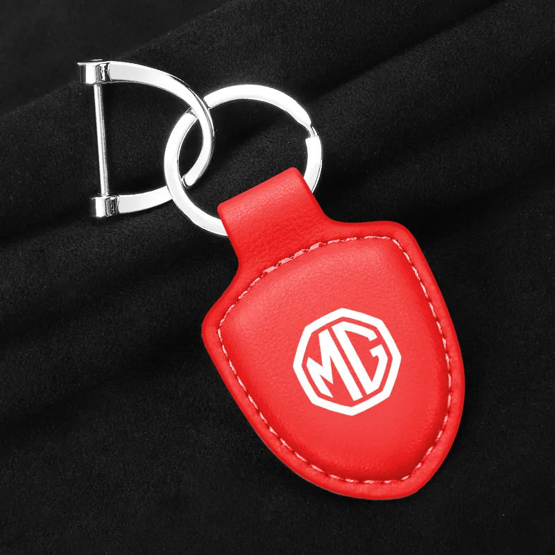 Porte-clés en cuir avec logo MG (logo ou texte)