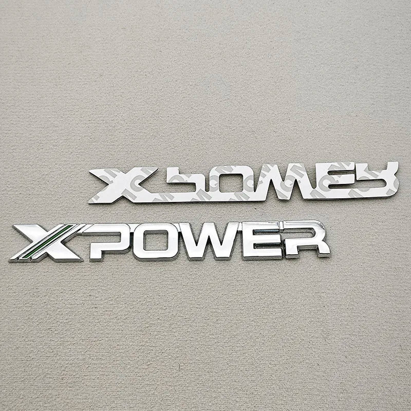 Logos XPOWER (Adhésifs Métal en 3D)