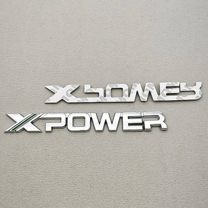 Logos XPOWER (Adhésifs Métal en 3D)
