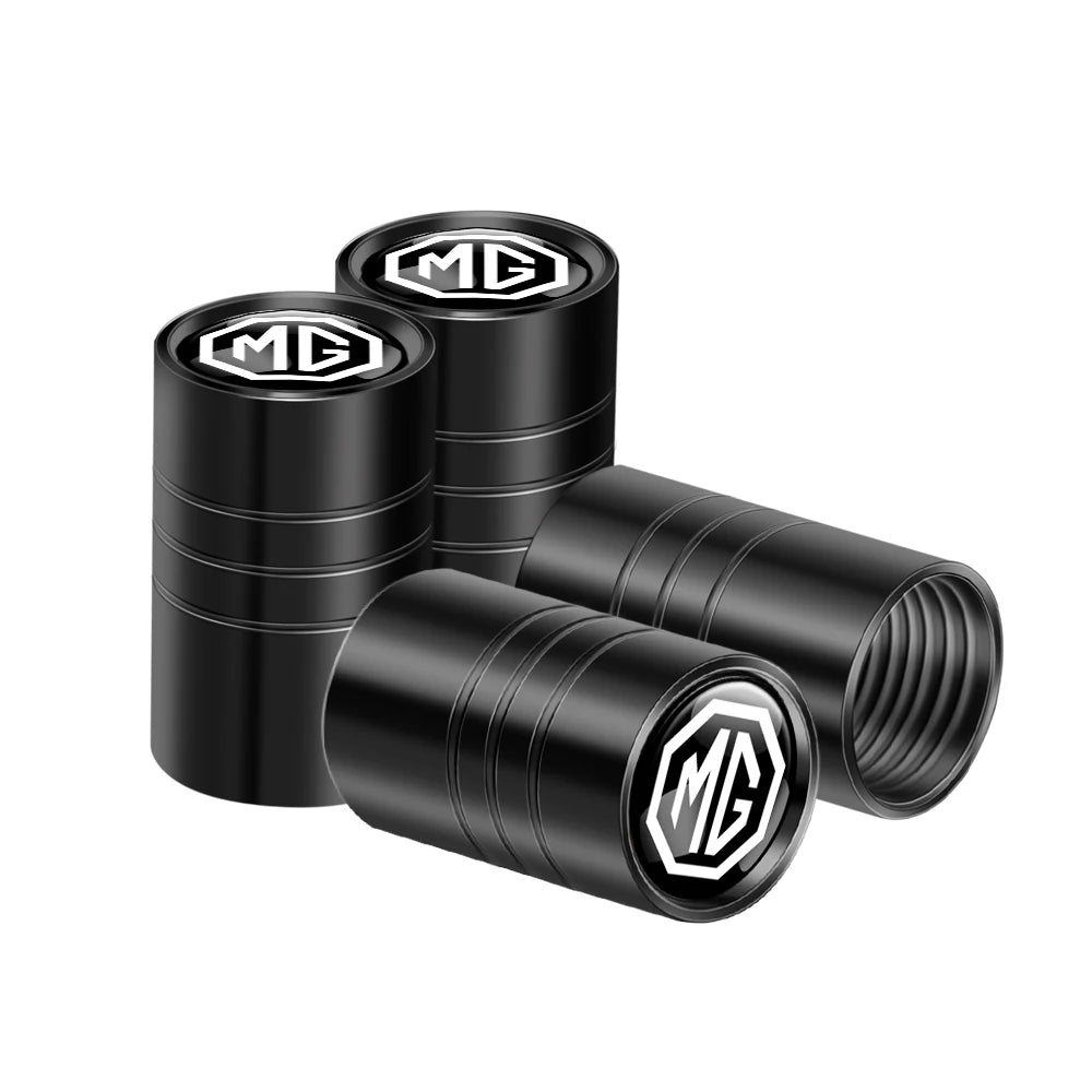 Lot de 4 bouchons de valve de pneu en métal avec emblème MG