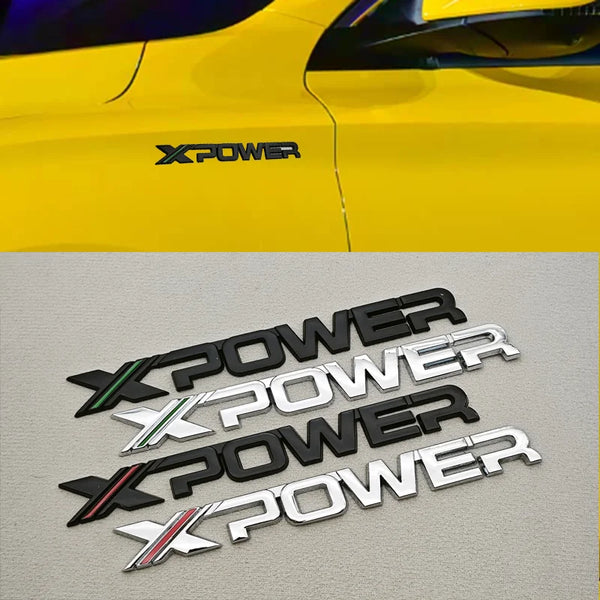 Logos XPOWER (Adhésifs Métal en 3D)