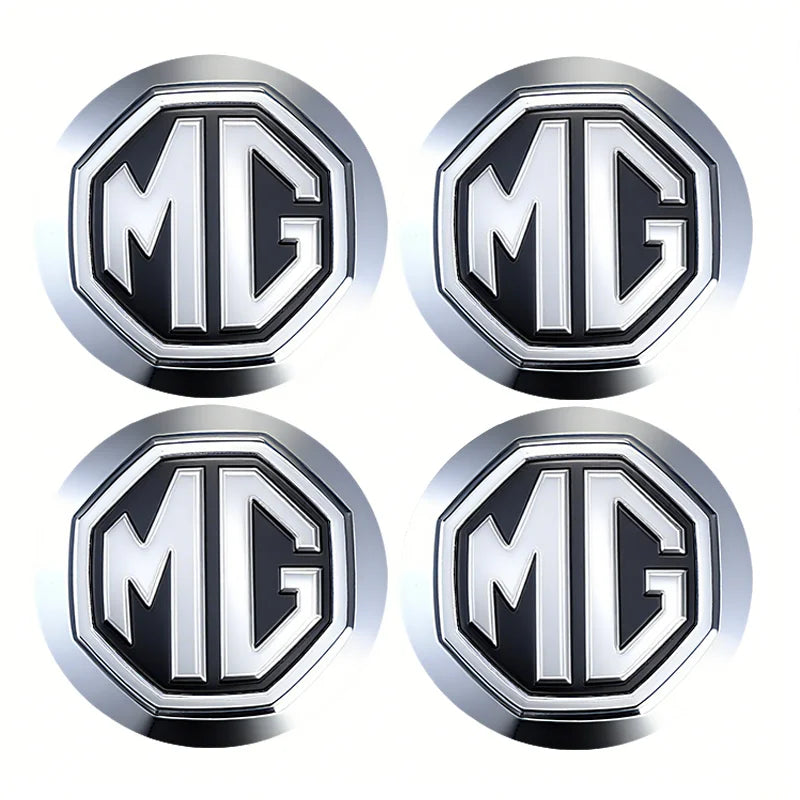 4 Enjoliveurs Roue 56mm pour MG - Argent ou Noir