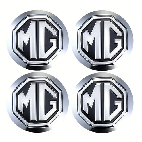 4 Enjoliveurs Roue 56mm pour MG - Argent ou Noir