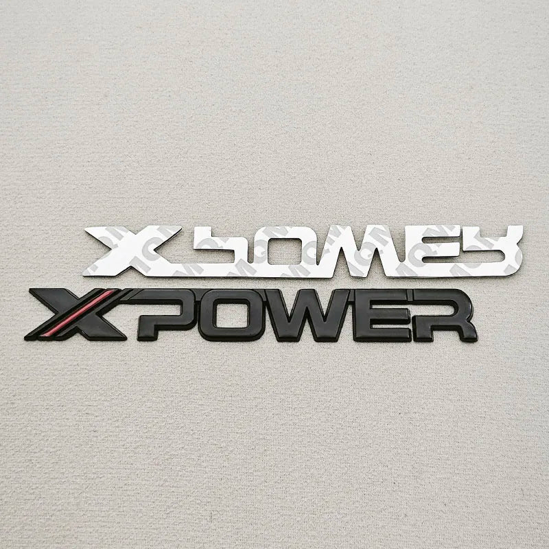 Logos XPOWER (Adhésifs Métal en 3D)