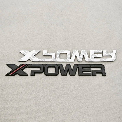 Logos XPOWER (Adhésifs Métal en 3D)