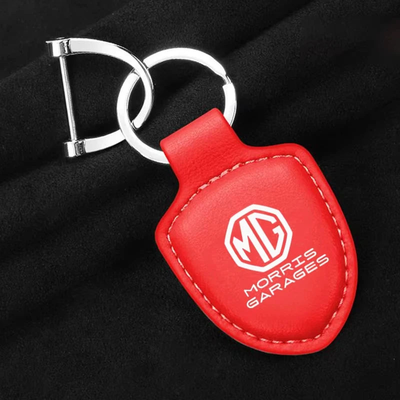 Porte-clés en cuir avec logo MG (logo ou texte)