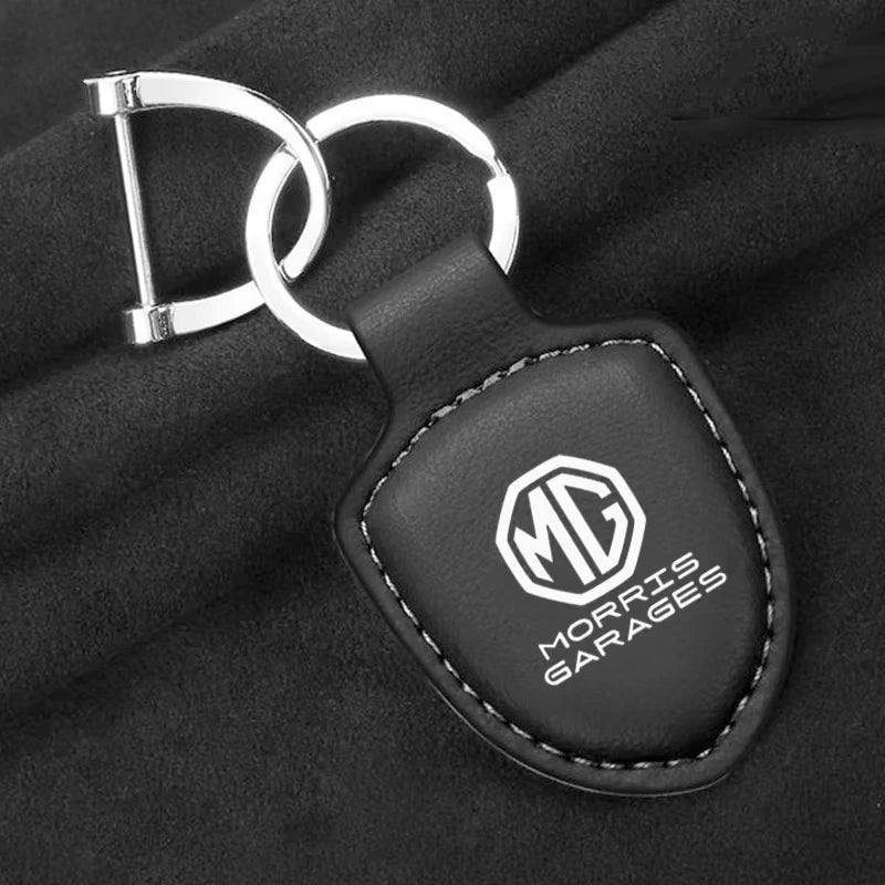 Porte-clés en cuir avec logo MG (logo ou texte)