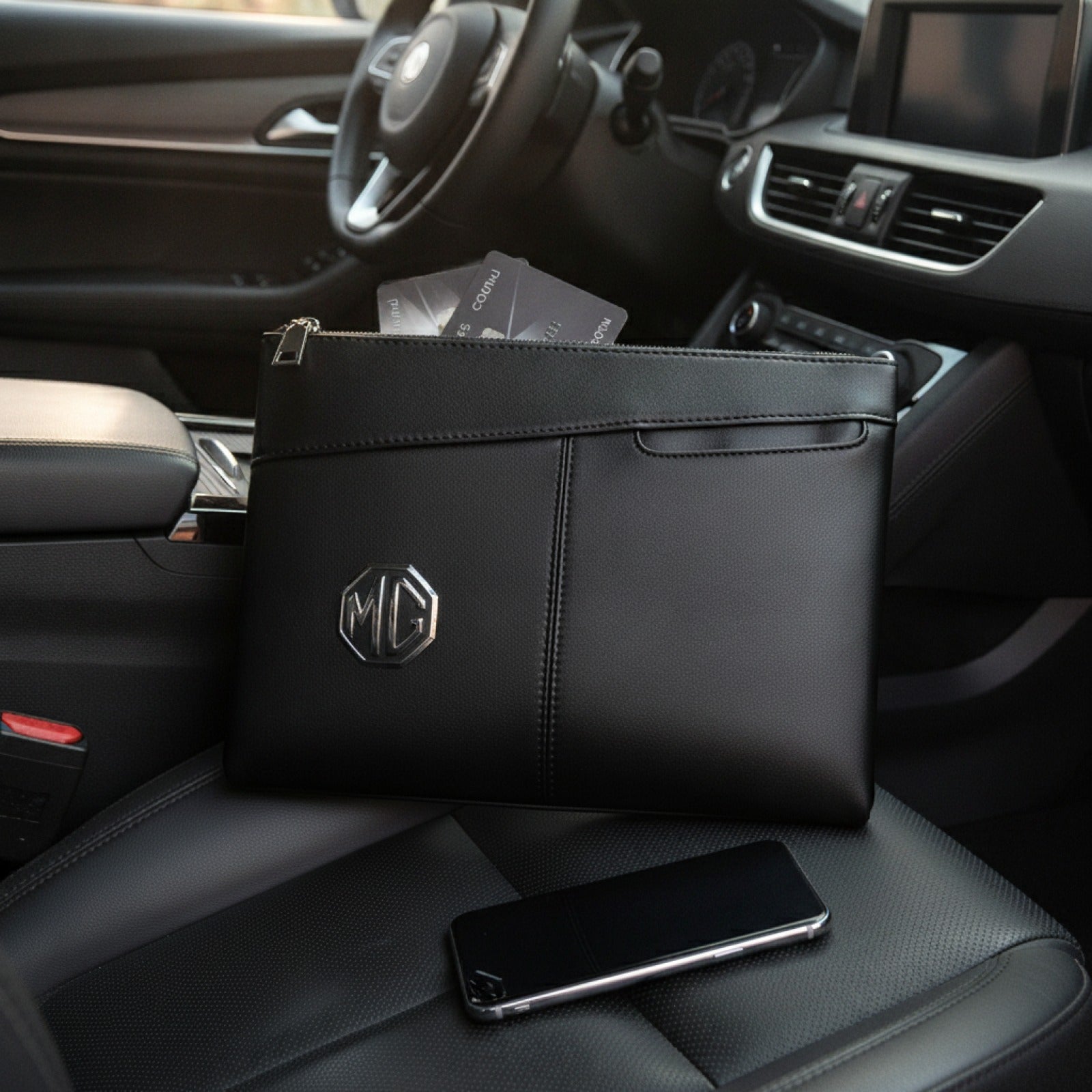 Pochette Homme Multifonction pour Voiture MG : Porte-cartes, Téléphone & Portefeuille