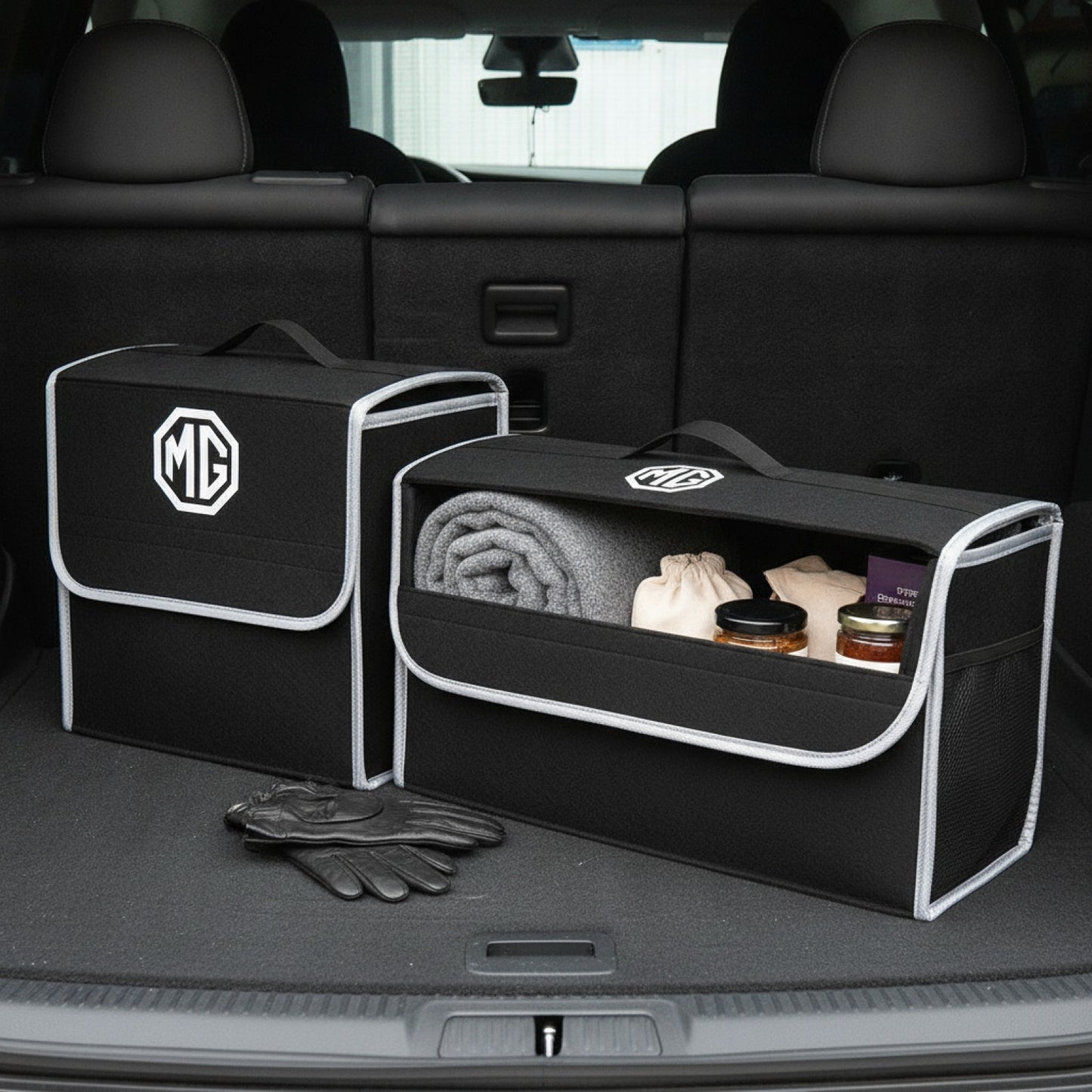 Boîte de Rangement Pliable en Feutre pour Coffre de Voiture MG - Organiseur Souple