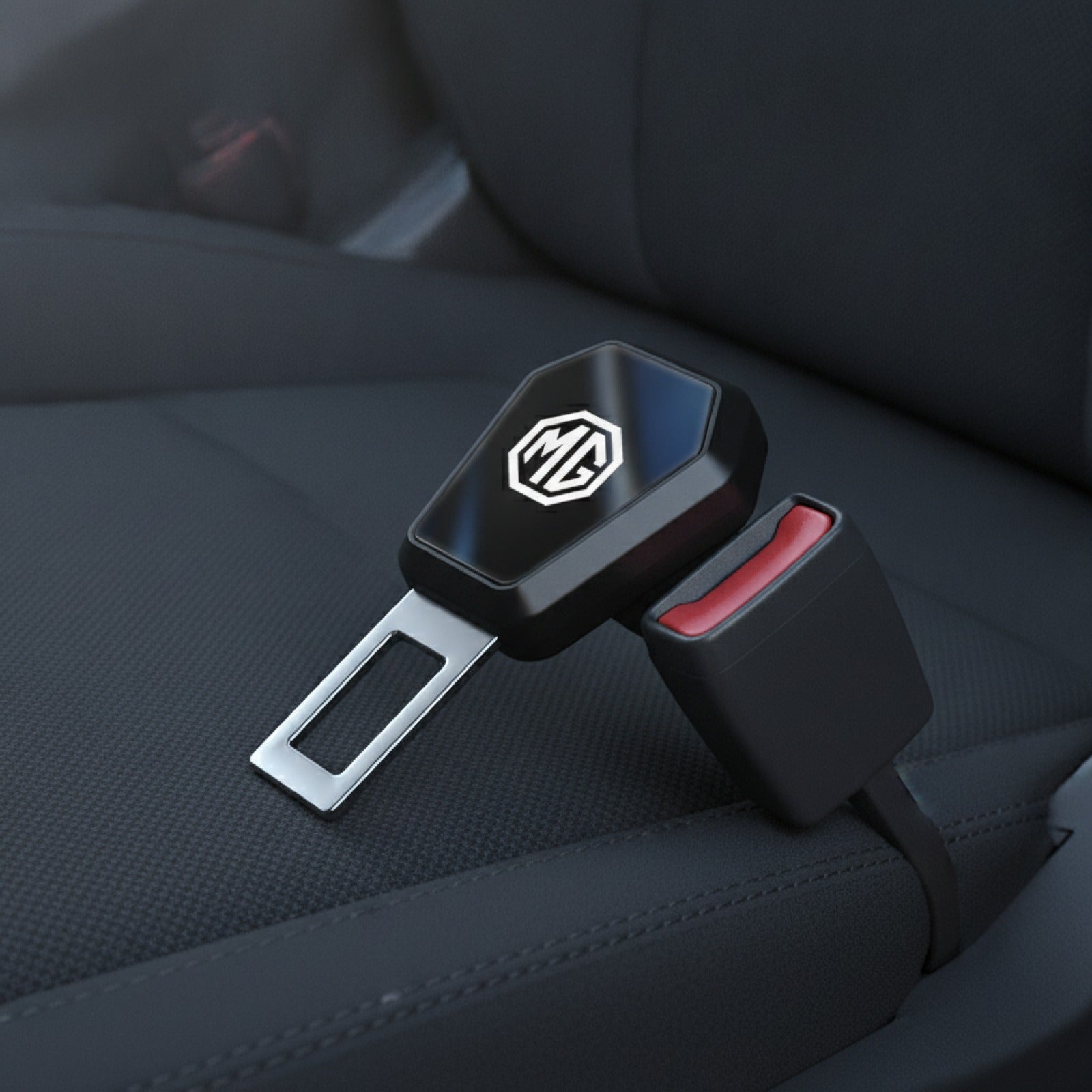 Rallonge de ceinture de sécurité pour Morris Garages MG (Cyberster, MG3, MG5, MG7, MG6, ZS, ES5, ONE) - Noir Canon / Bleu Argenté