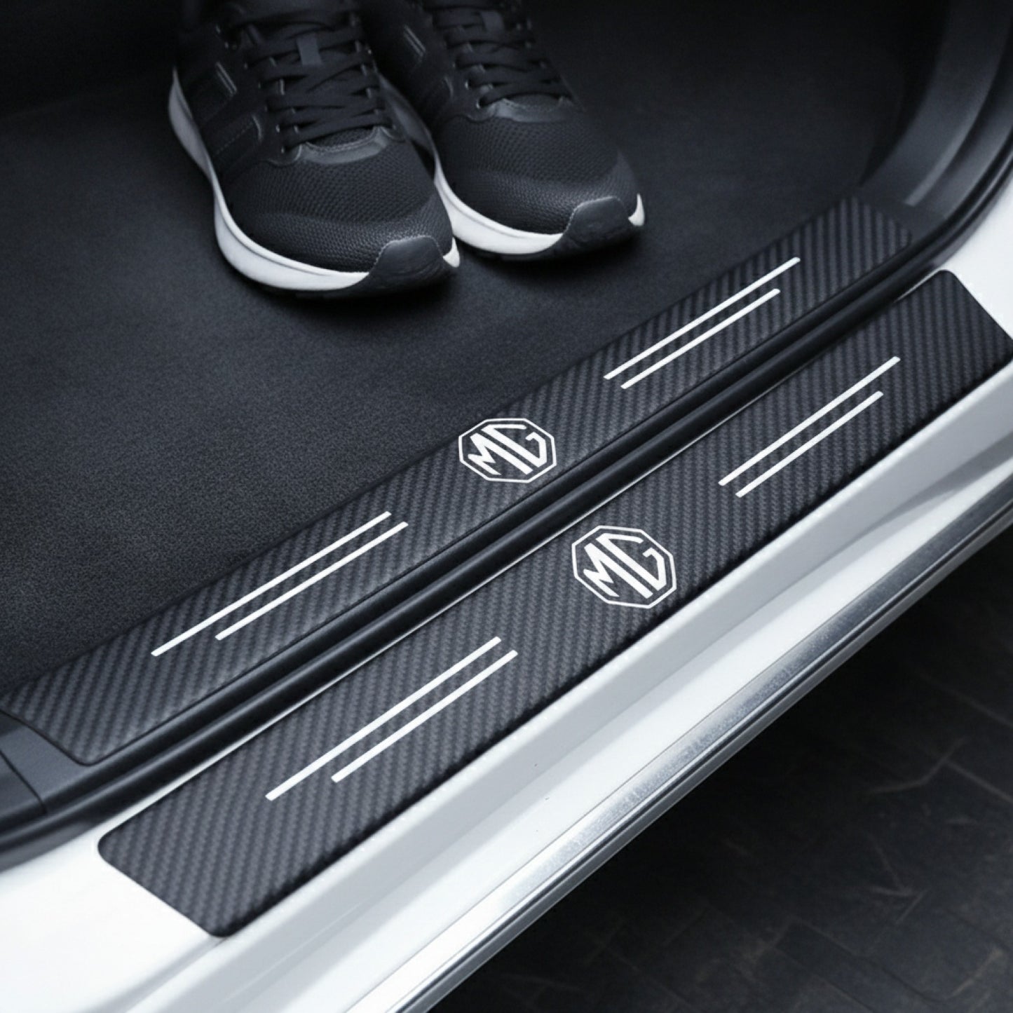 Seuils de porte style fibre de carbone pour MG - Protection anti-rayures
