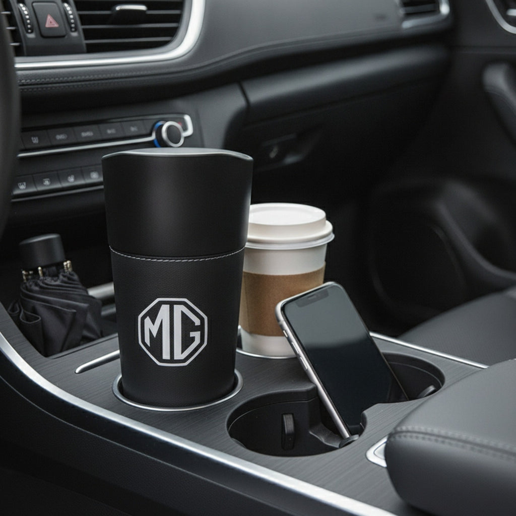 Poubelle Organisateur Voiture Noir pour MG : Porte-Gobelet, Rangement Téléphone & Accessoires