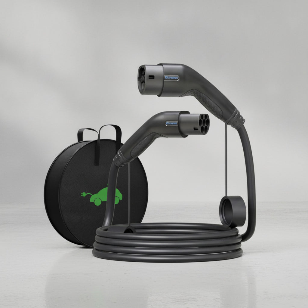 Câble de recharge VE Khons 7 kW - Type 2 vers Type 2, 32A, 5m TPU, IP65