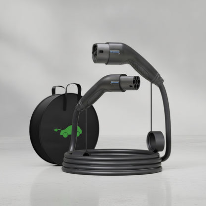 Câble de recharge VE Khons 7 kW - Type 2 vers Type 2, 32A, 5m TPU, IP65