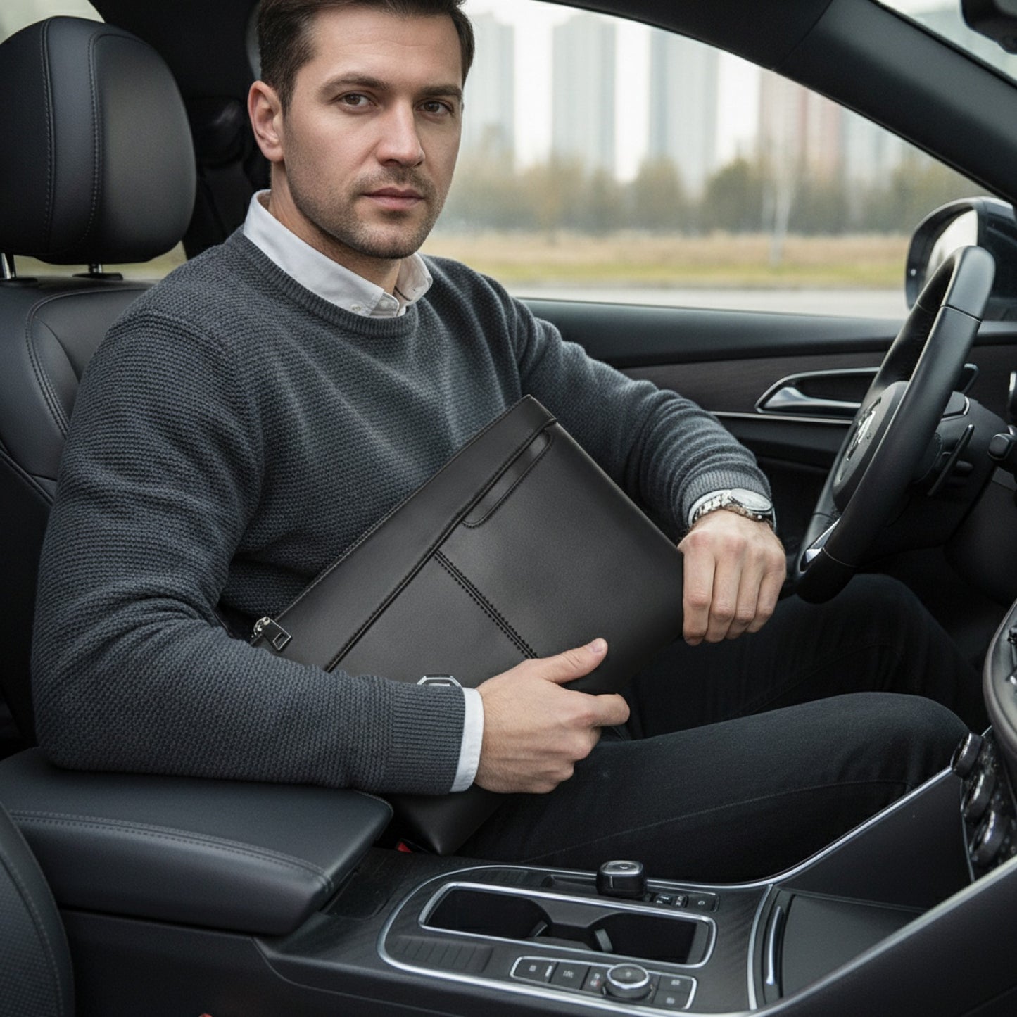 Pochette Homme Multifonction pour Voiture MG : Porte-cartes, Téléphone & Portefeuille