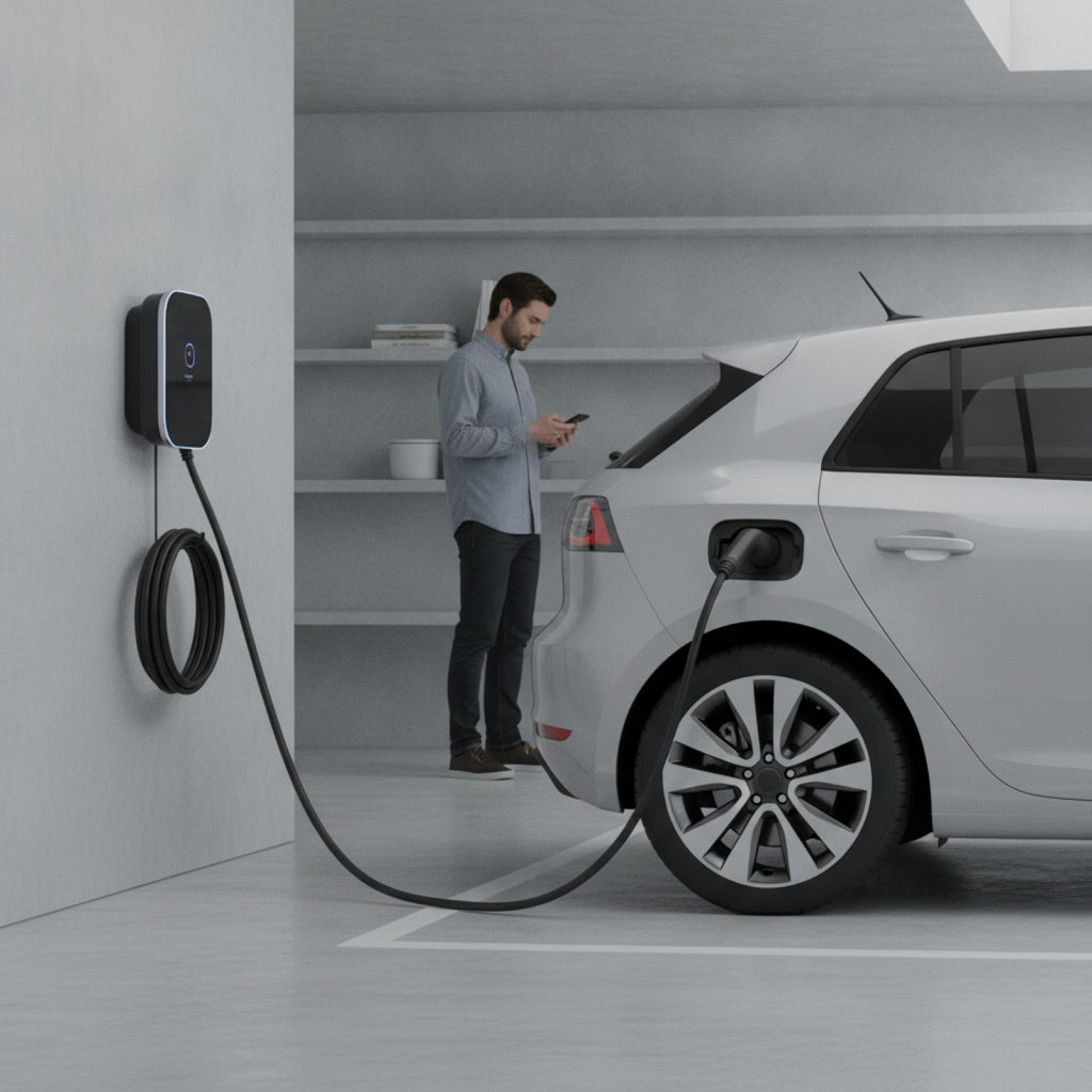 Câble de recharge VE Khons 7 kW - Type 2 vers Type 2, 32A, 5m TPU, IP65