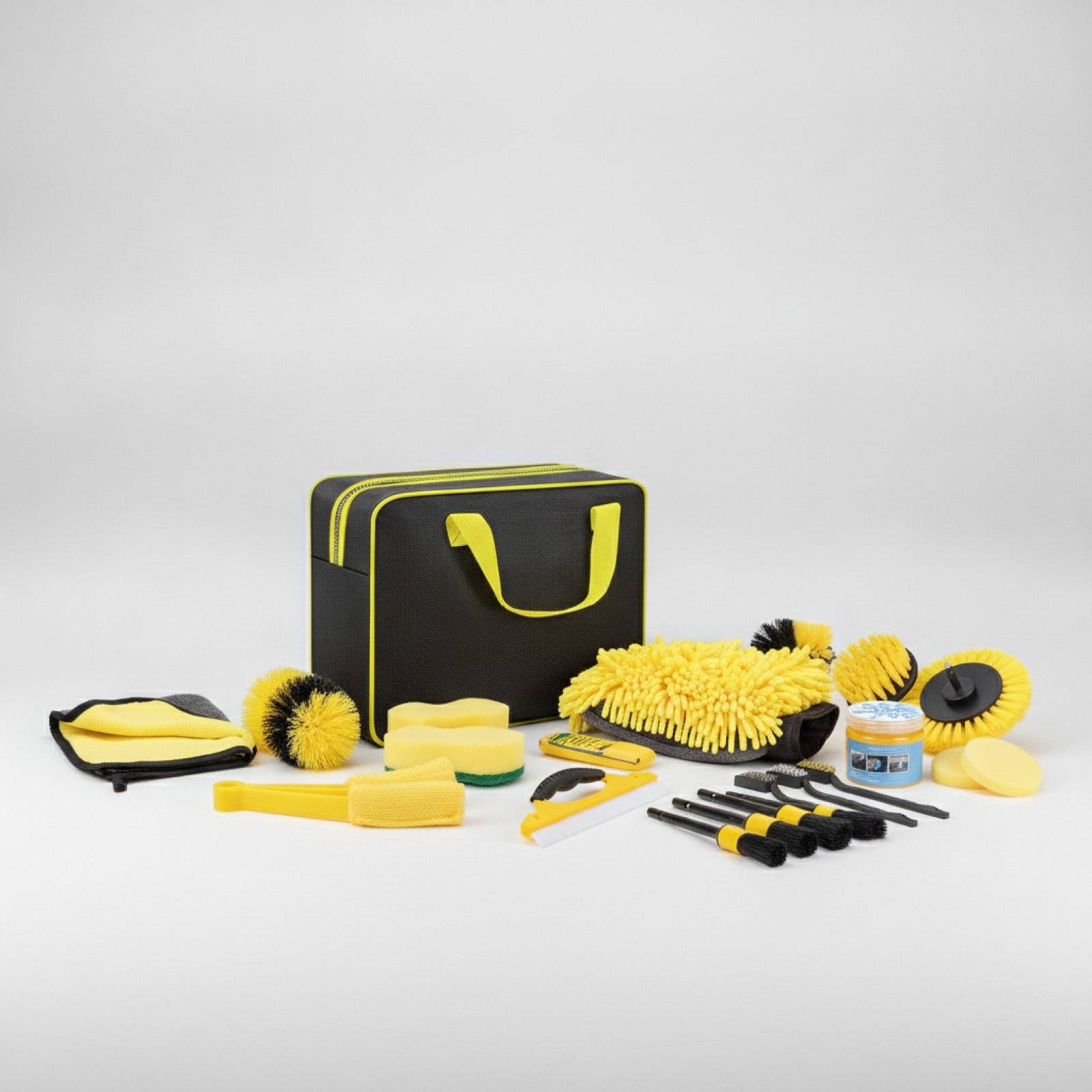 Kit 20 Brosses de Nettoyage Auto : Polissage Jantes, Lavage Intérieur & Détails